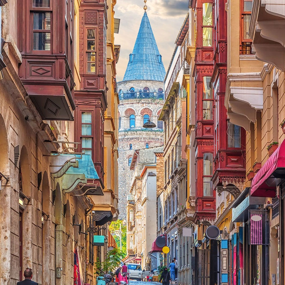 Galata Tower and surrounding buildings