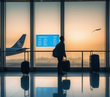 A traveler at Istanbul Airport